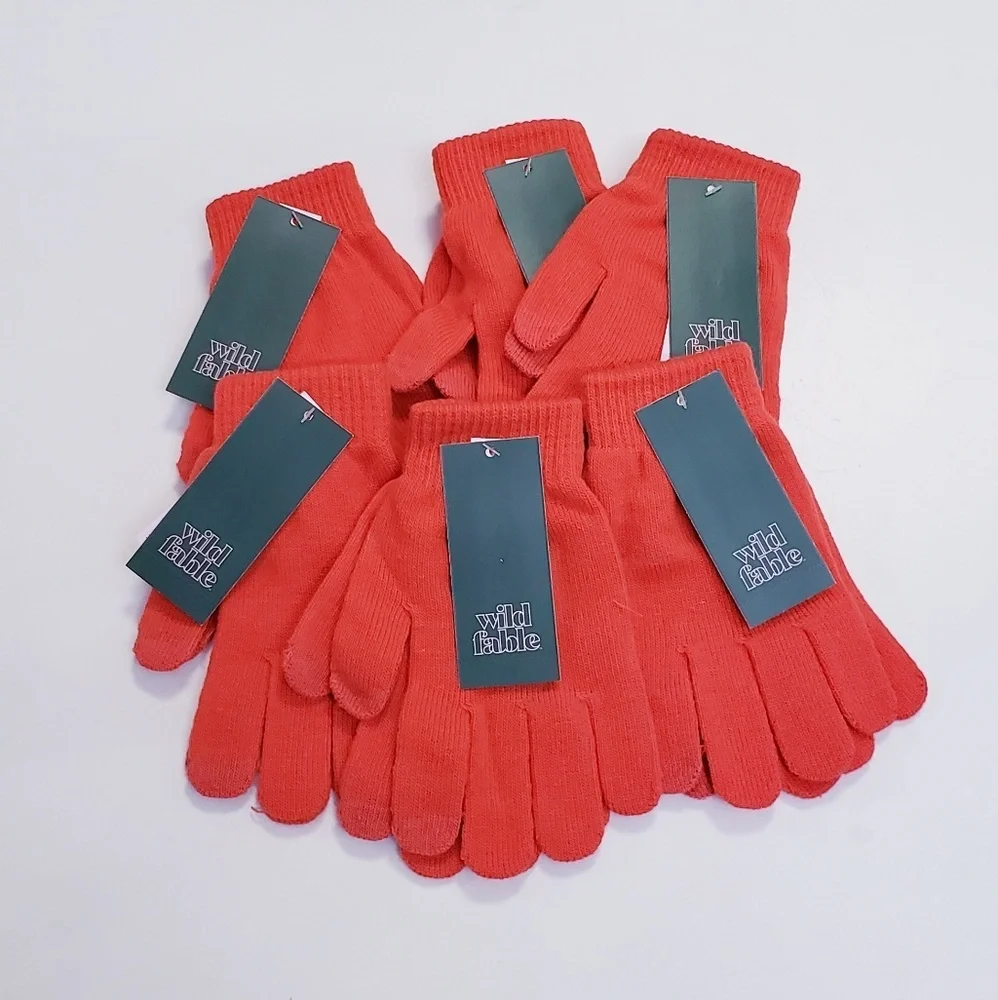 Wild fable 6 pack orange kids gloves